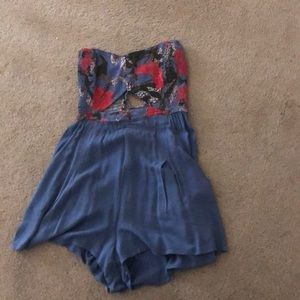 Free people strapless romper